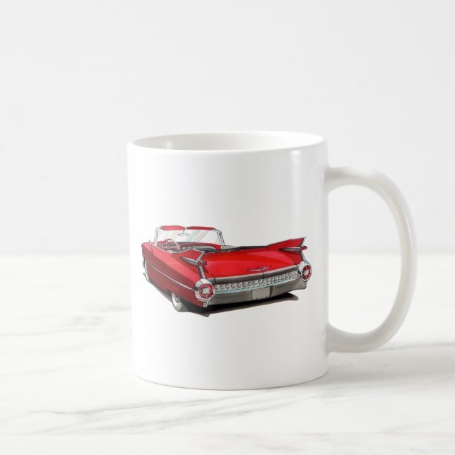 Cadillac röd bil 1959 kaffemugg (Höger)