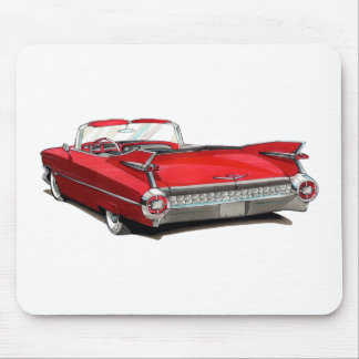 Cadillac röd bil 1959 musmatta