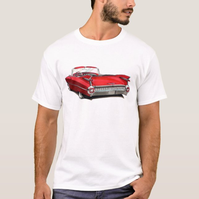 Cadillac röd bil 1959 t shirt (Framsida)
