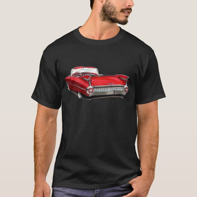 Cadillac röd bil 1959 tee shirt (Framsida)