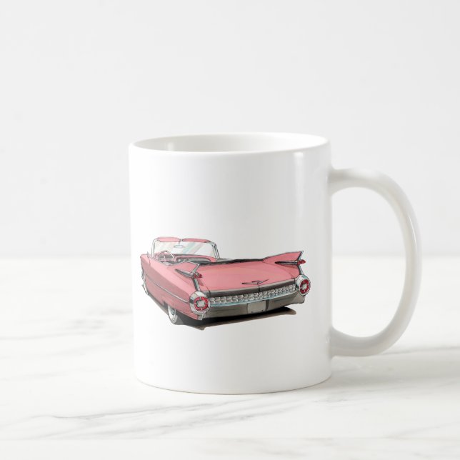 Cadillac rosabil 1959 kaffemugg (Höger)