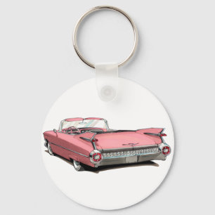 Cadillac rosabil 1959 nyckelring
