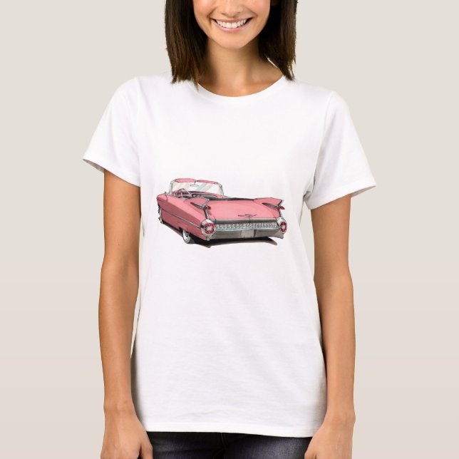 Cadillac rosabil 1959 tee shirt (Framsida)
