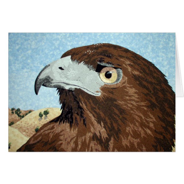 Cadir - Red-svan Hawk Hälsningskort (Framsidan Horizontal)