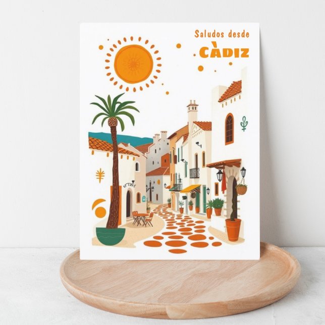 Càdiz Cadiz Spain helgdag white town Postcard Vykort (Skapare uppladdad)