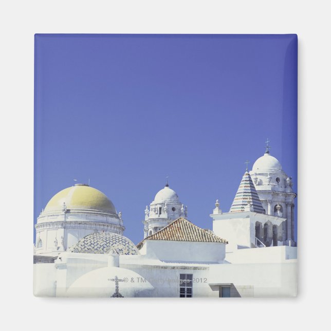 Cadiz Cathedral i Cadiz, Spanien Magnet (Framsidan)