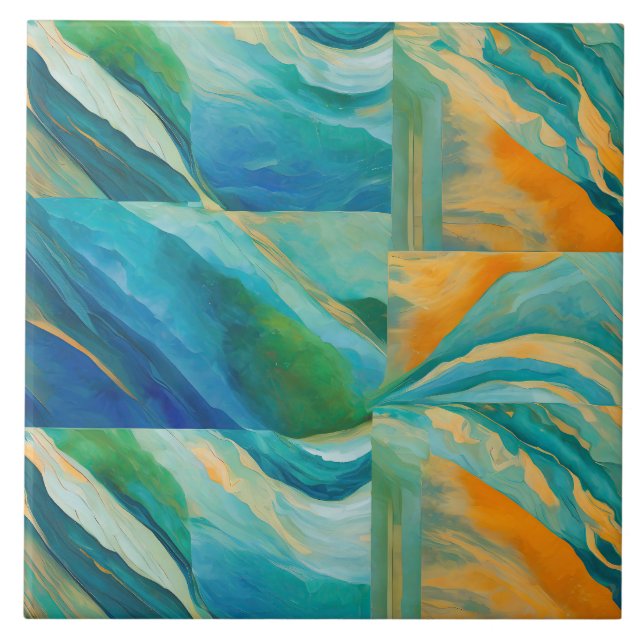 "Cádiz": en färgfull glödgad effekt Kakelplatta (Framsidan)