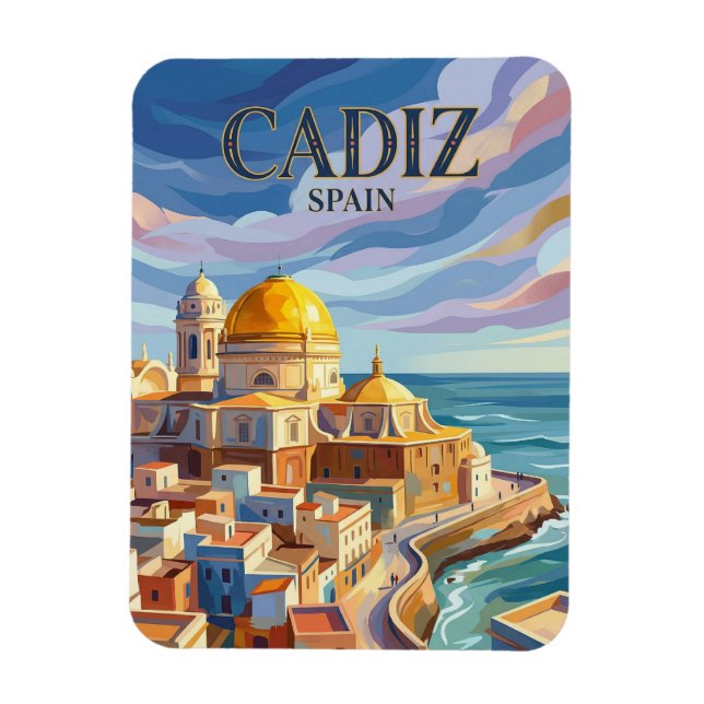 Cadiz gamla stad Spanien Magnet (Vertikal)