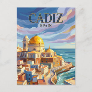 Cadiz gamla stad Spanien Vykort
