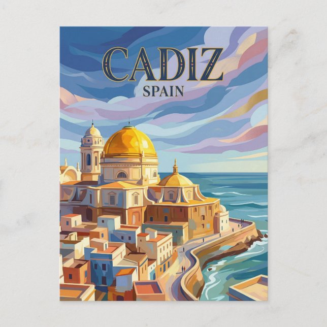 Cadiz gamla stad Spanien Vykort (Framsida)