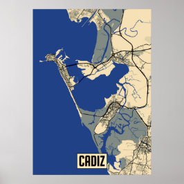 Cadiz Karta Poster