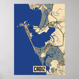 Cadiz Karta Poster