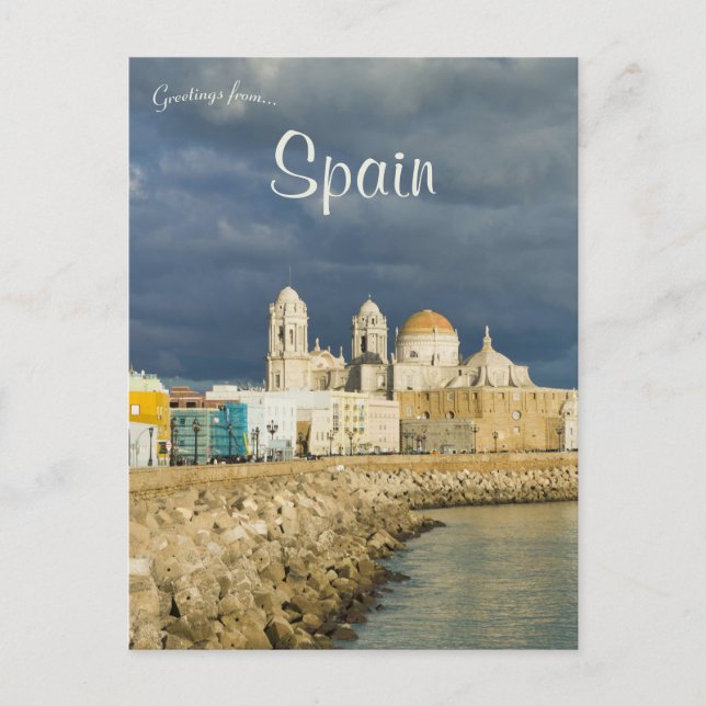 Cadiz-katedralen i Cadiz Spanien Vykort (Framsida)