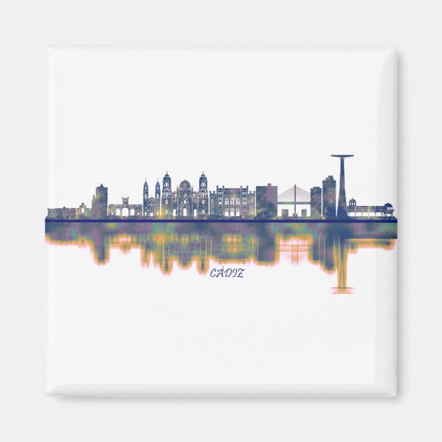 Cádiz Skyline Magnet (Framsidan)