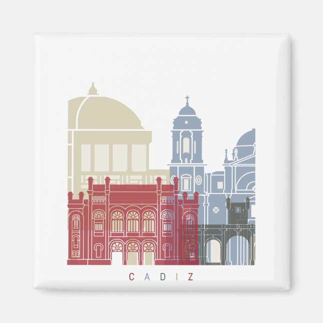 Cadiz skyline poster magnet (Framsidan)