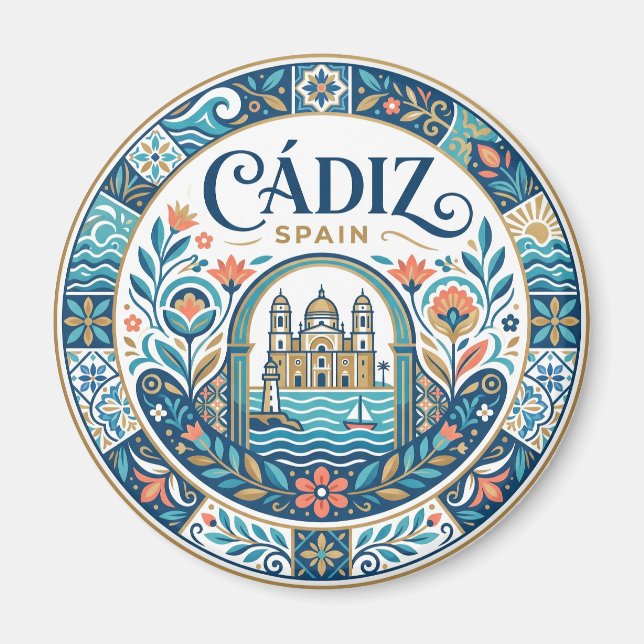 Cádiz Spanien Magnet (Framsidan)