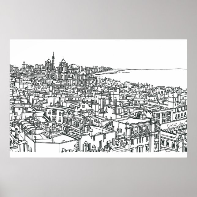 Cadiz Spanien Poster (Framsidan)
