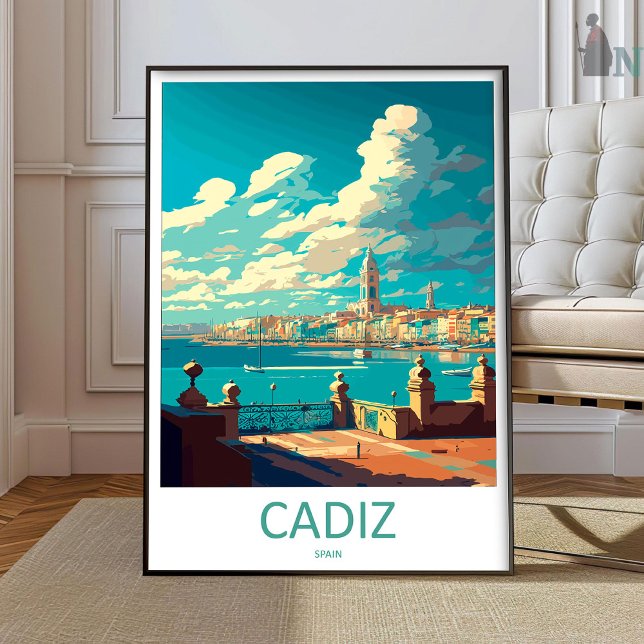Cadiz Travel Print Wall Art Cadiz Wall Hanging Hom Poster (Skapare uppladdad)