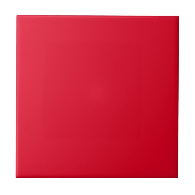 Cadmium Red Solid Färg Kakelplatta (Framsidan)