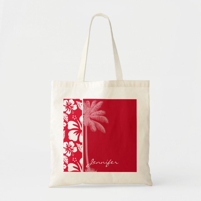 Cadmium Red Tropical Hibiscus; Handflatan Tygkasse (Framsidan)