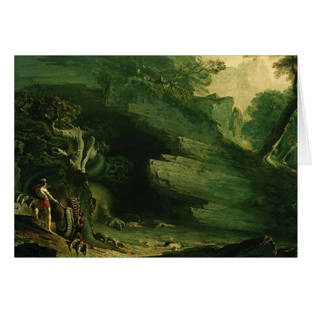 Cadmus och draken hälsningskort (Framsidan Horizontal)