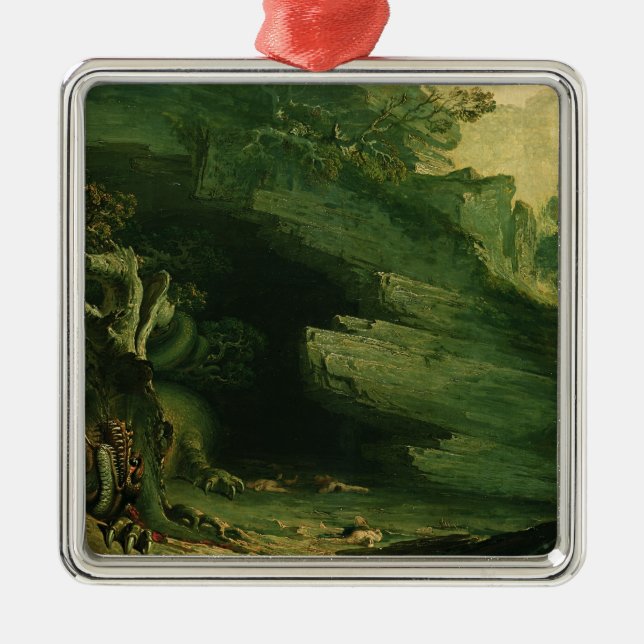 Cadmus och draken julgransprydnad metall (Framsidan)