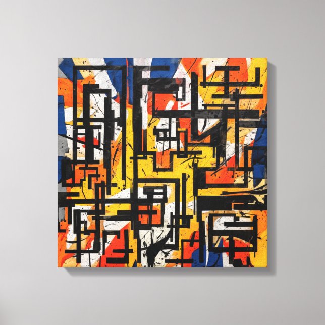 Cadre art abstrait canvastryck (Framsida)