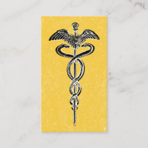 Caduceus Affärskort - Sjuksköterska Gult Visitkort