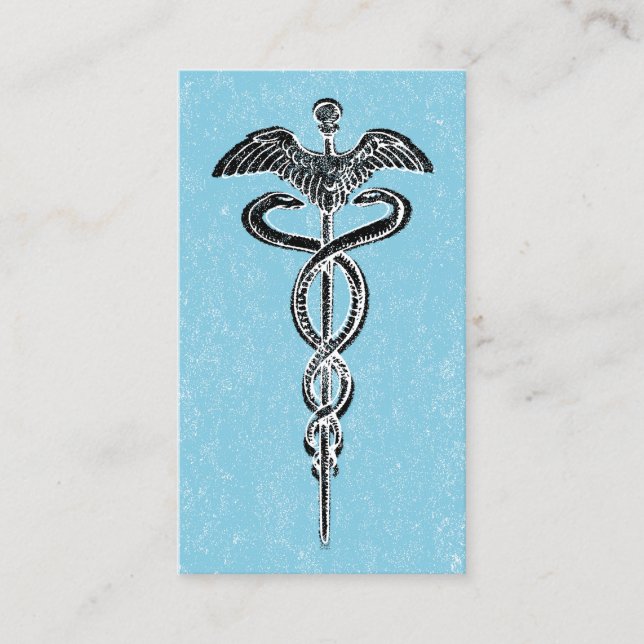 Caduceus Affärskorts - Nurse Blue Medical Visitkort (Framsida)