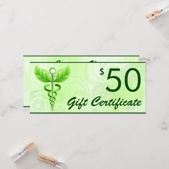 Caduceus Alternative Medicine $50 Gift Voucher (Fram/Back In Situ)