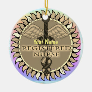 Caduceus anpassningsbar Registered Nurse ornament