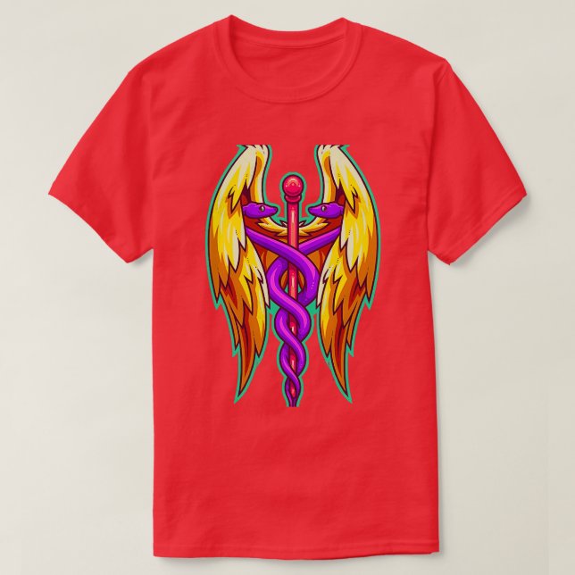 Caduceus Classic TShirt T Shirt (Design framsida)