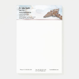 Caduceus Copper Ro Guld Medical Luxury Marble Post-it Block