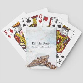 Caduceus Copper Ro Medical Guld Luxury Marble Casinokort