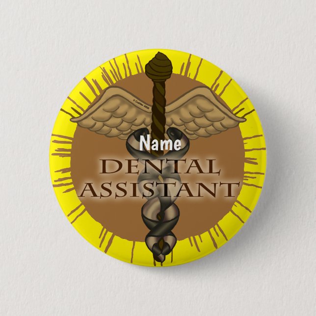 Caduceus Dental Assistant Knapp (Framsida)