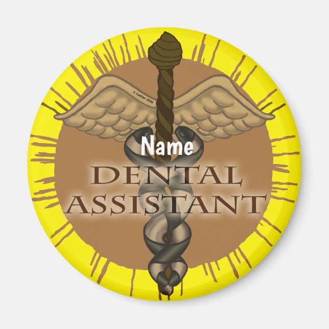 Caduceus Dental Assistant Magnet (Framsidan)