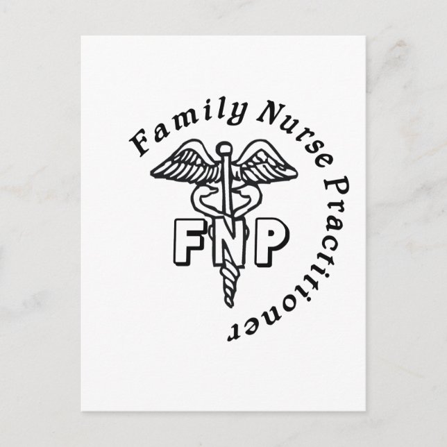 CADUCEUS FNP FAMILY NURSE PRACTILÄKARE VYKORT (Framsida)
