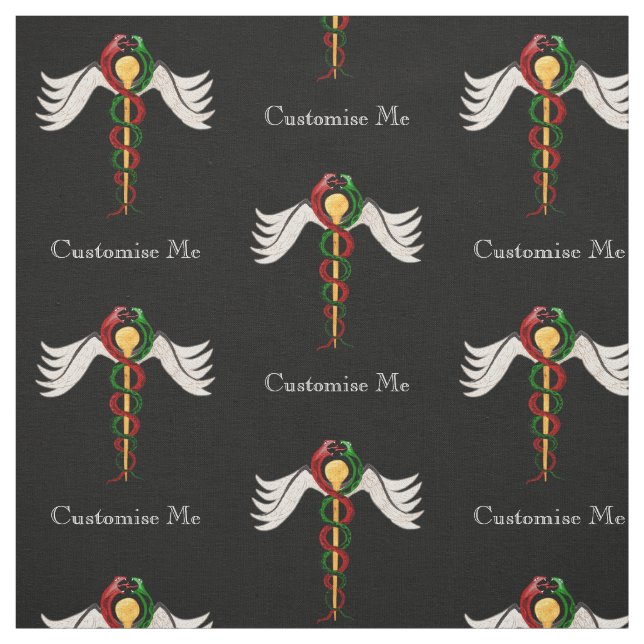 Caduceus (Fullt) Tyg (Provkarta)