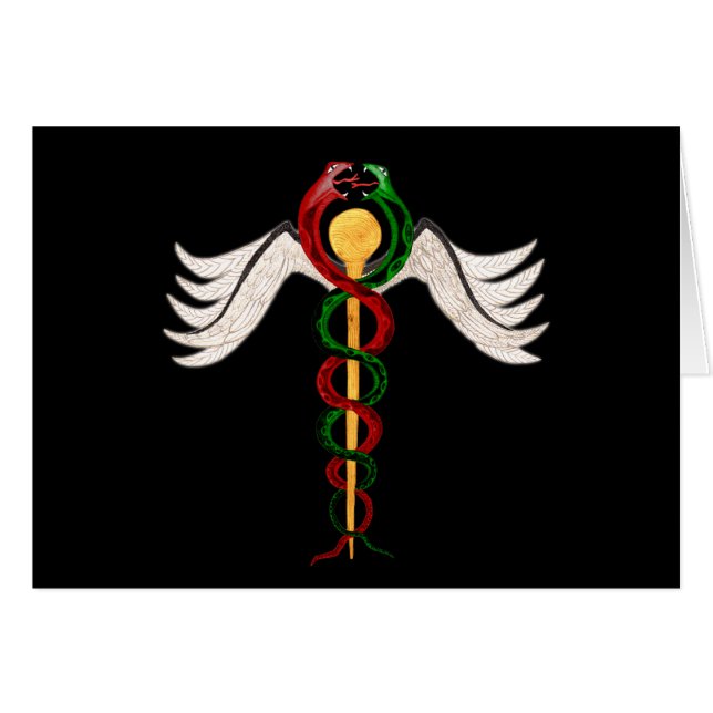 Caduceus Hälsningskort (Framsidan Horizontal)
