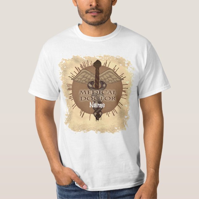 Caduceus läkare  t shirt (Framsida)
