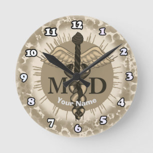 Caduceus MD doktor Rund Klocka