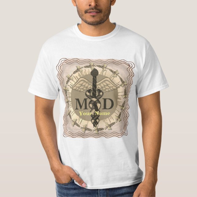 Caduceus MD Doktor t-shirt (Framsida)