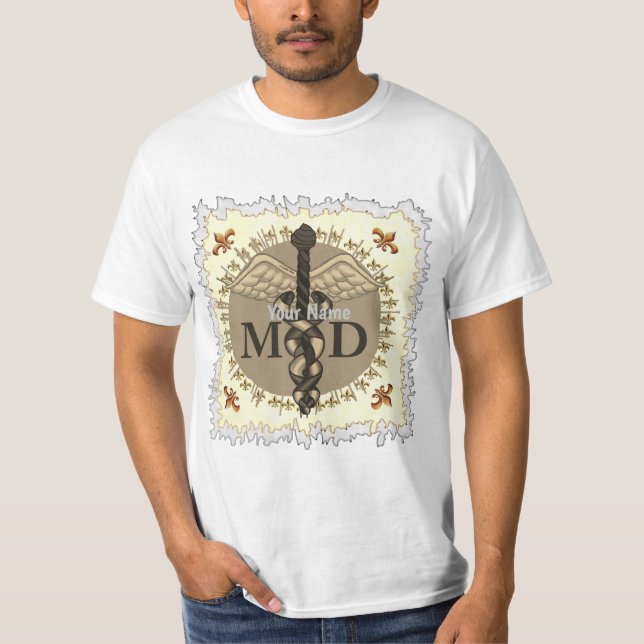 Caduceus MD doktor T Shirt (Framsida)