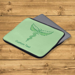 Caduceus med blad Laptopfodral Laptop Fodral