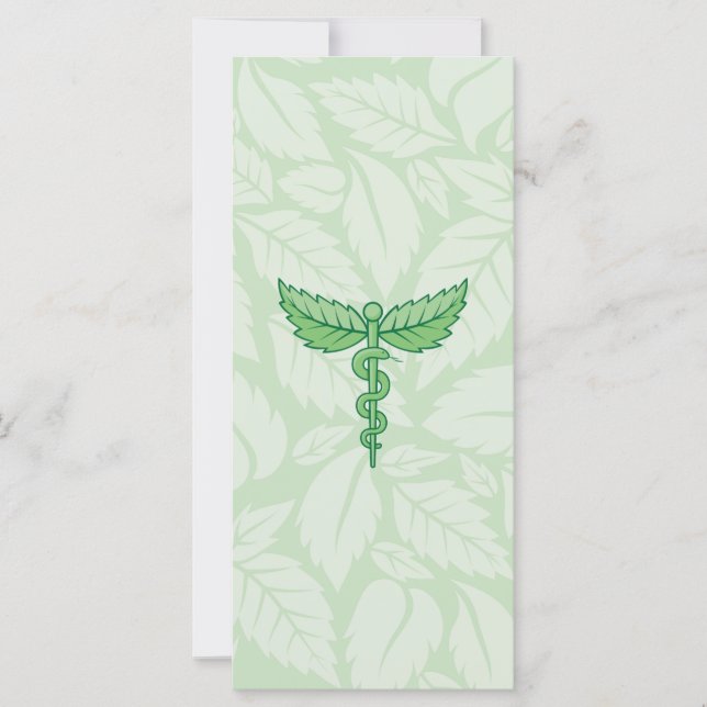 Caduceus med lövens bakgrund (Framsida)