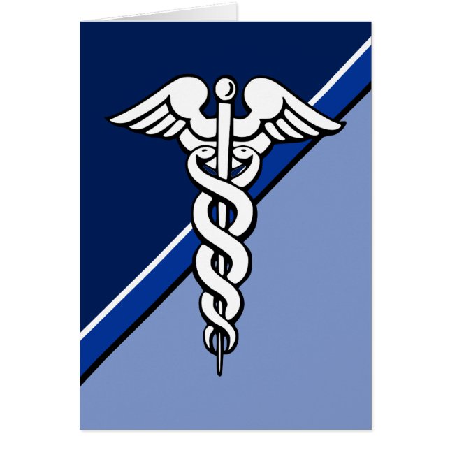 Caduceus Medical Symbol Hälsning Hälsningskort (Framsidan)