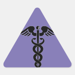 caduceus-medical-symbol-medical-logotyp triangelformat klistermärke