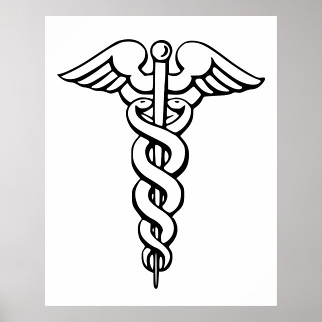 Caduceus Medical Symbol Poster (Framsidan)
