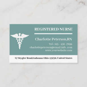 Caduceus Nurse Doktor Visitkort