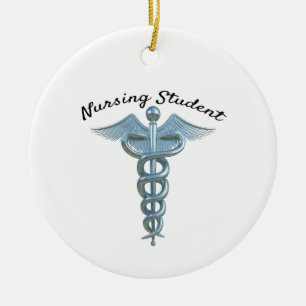 Caduceus Nursing Student Julgransprydnad Keramik